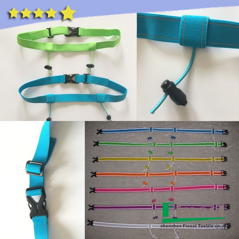 Reflective Marathon Running Bib Number Belt