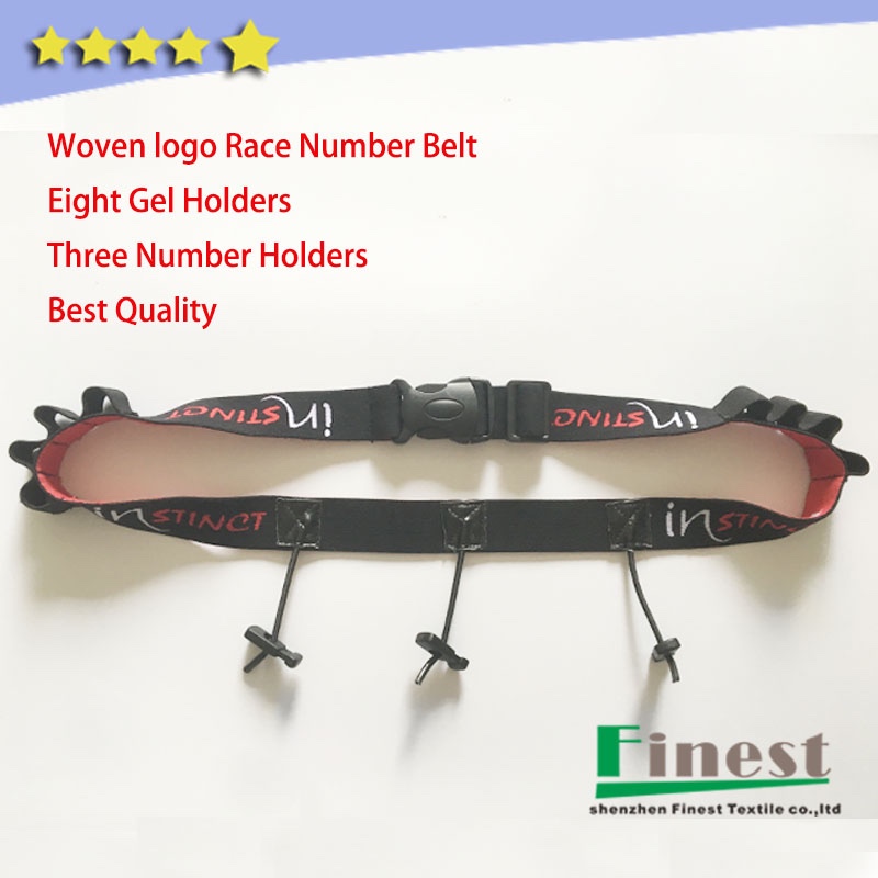 Customized Printable Running bib belts with Woven 