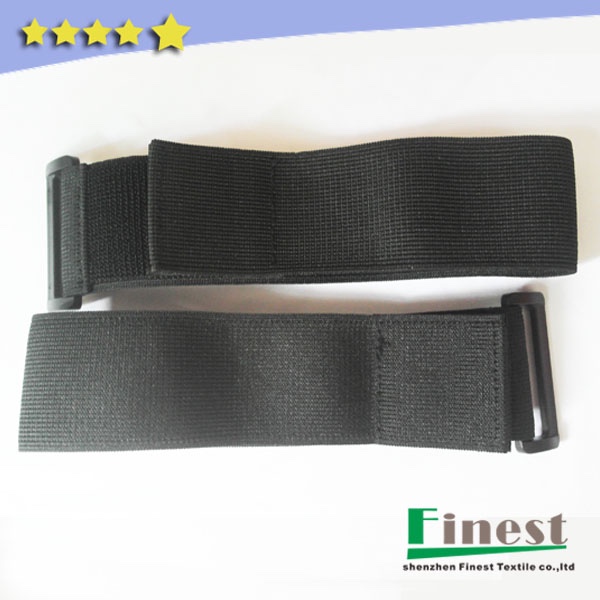 Custom Logo Elastic Hook and Loop strap, Elastic L