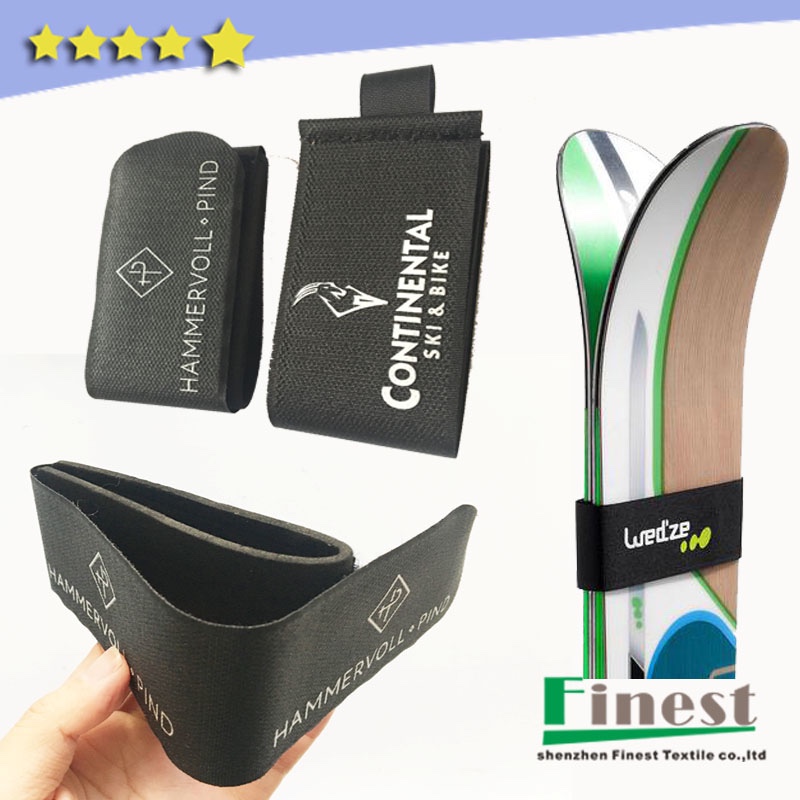 100% Nylon Hook Loop Ski Straps, Alpine Ski Straps