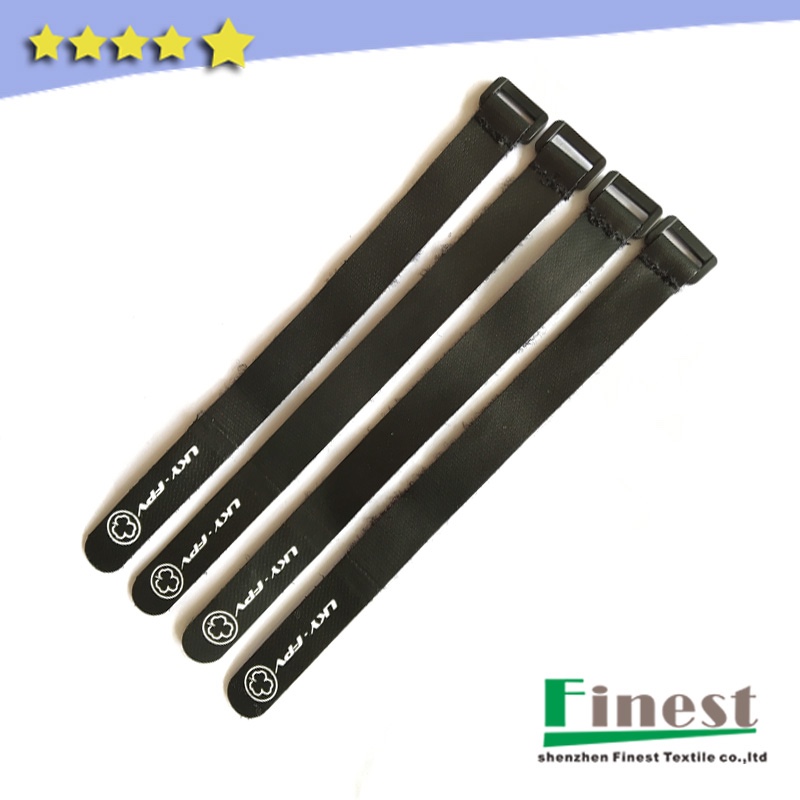 Silicone backed antislip battery lipo strap