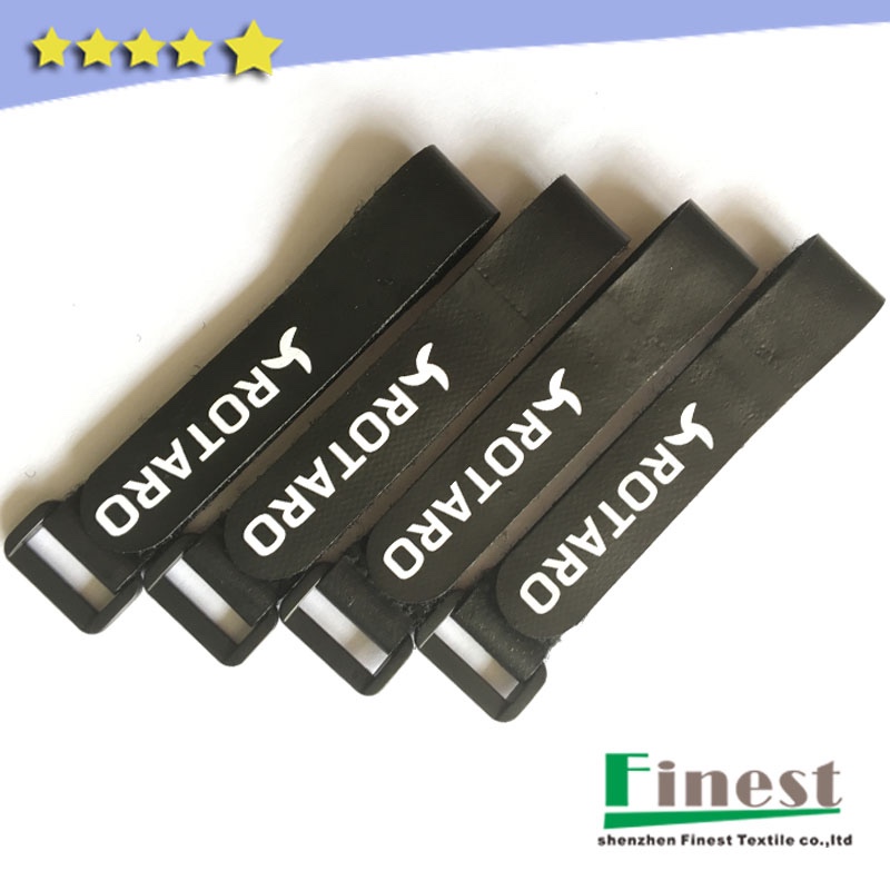 100% Nylon hook loop battery straps with custom lo