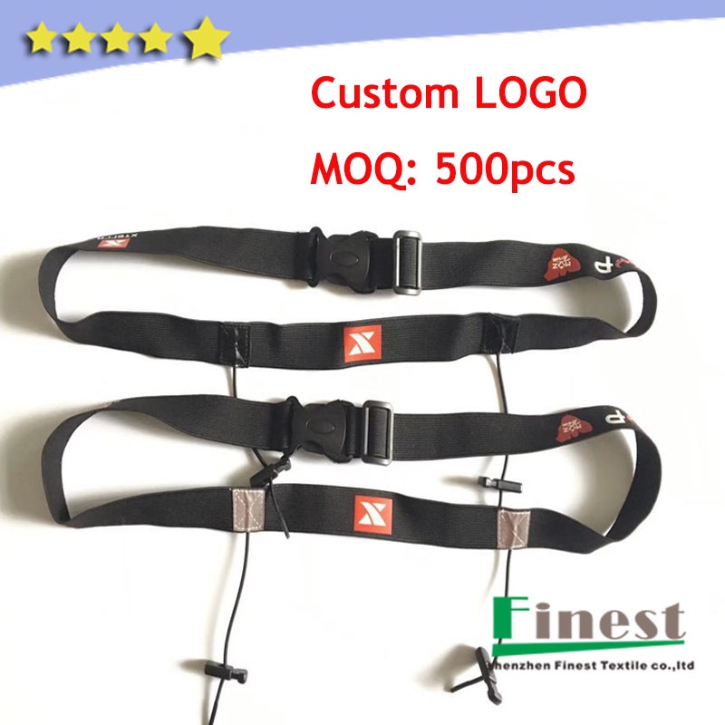Custom logo wholesale elastic triathlon running race mens women sports number bib belt